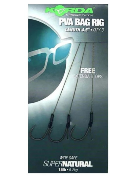 Korda solidz pva rig wide gape 18lb nº6 3unds