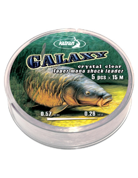 Katran tapered shock-leader GALAXI 0.30-0.57mm 5x15m