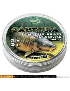 Katran duo braided hook links CAPTURA camo 30lb 20m