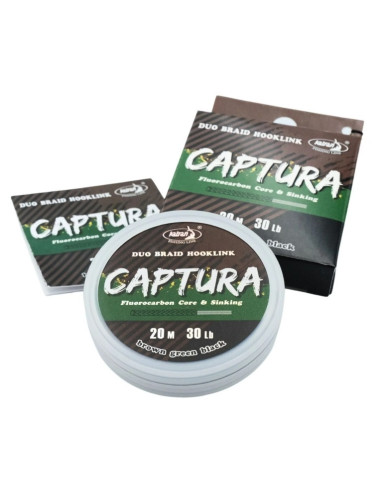 Katran duo braided hook links CAPTURA camo 30lb 20m