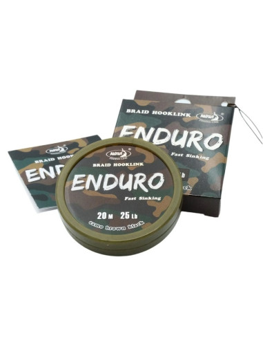 Katran braided hook links ENDURO  brown black 25lb 20m