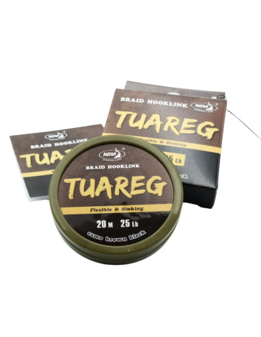 Katran braided hook links TUAREG brown black 35lb 20m