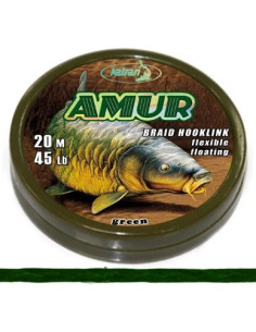 Katran braided hook links AMUR green 25lb 20m