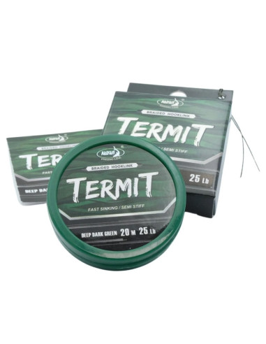 Katran braided hook links TERMIT dark green 45lb 20m