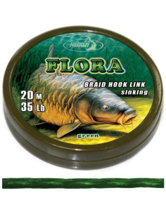 Katran braided hook links FLORA green 25lb 20m