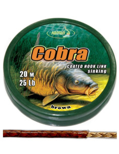 Katran coated hook links COBRA brown 25lb 20m