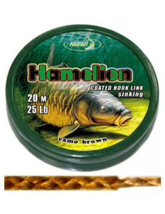 Katran coated hook links HAMELION camo brown 25lb 20m