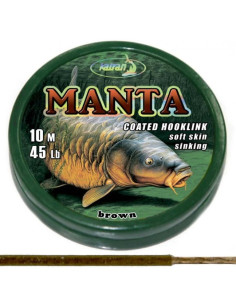 Katran coated hook links MANTA brown 45lb 10m