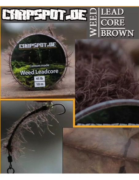 Carpspot weed leadcore brown 45lb 10m