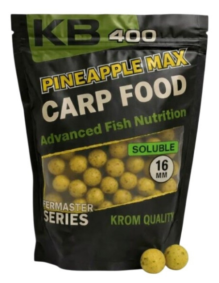Krom quality boilies solubles pineapple max 20mm 800gr
