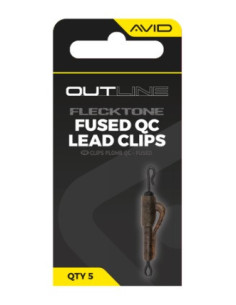 Avid carp outline fused lead qc clips 5unds