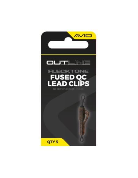 Avid carp outline fused lead qc clips 5unds