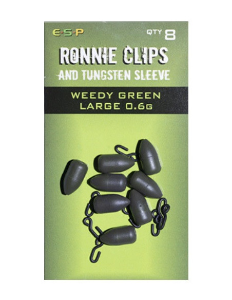 Esp ronnie clips and tungsten large green 0.6gr 8unds