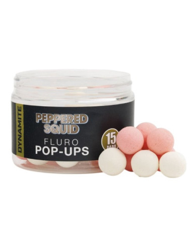 Dynamite baits pop-up fluro peppered squid 15mm
