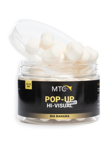 MTC baits pop-up dumbell hi-visual big banana 10x15mm