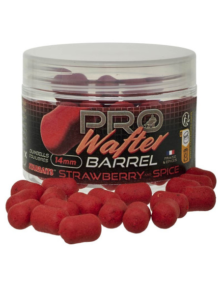 Starbaits wafter barrel strawberry spice 14mm 50gr