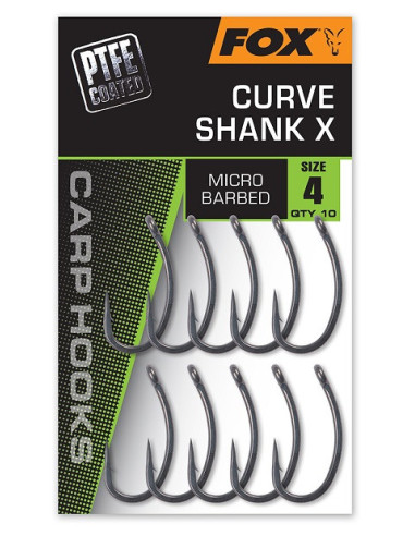 Fox NEW carp hook curve shank X nº2 10unds