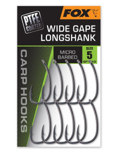 Fox NEW carp hook wide gape long shank nº5 10unds