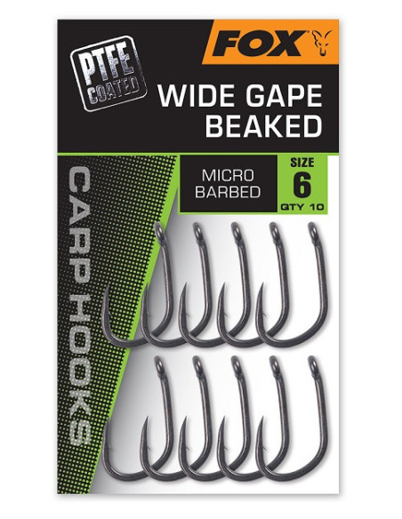 Fox NEW carp hook wide gape beaked nº2 10unds
