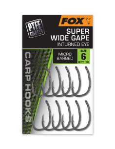 Fox NEW carp hook wide gape in-turned eye nº2 10unds
