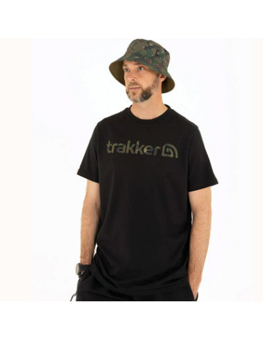 Trakker t-shirt CR logo black camo talla L