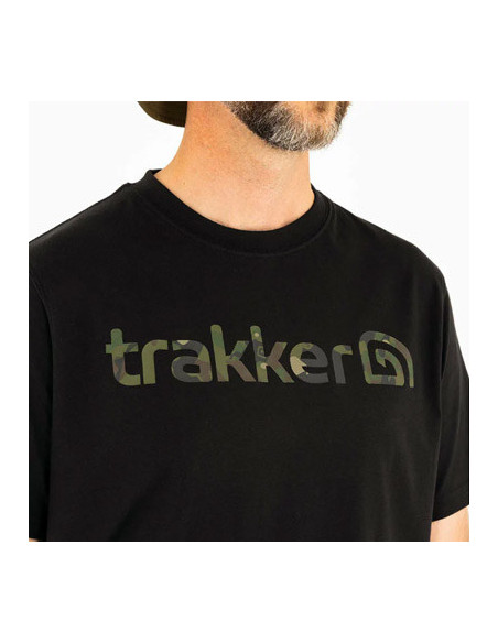 Trakker t-shirt CR logo black camo talla L
