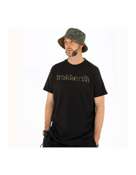 Trakker t-shirt CR logo black camo talla XXL