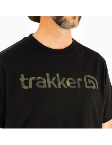 Trakker t-shirt CR logo black camo talla XXL