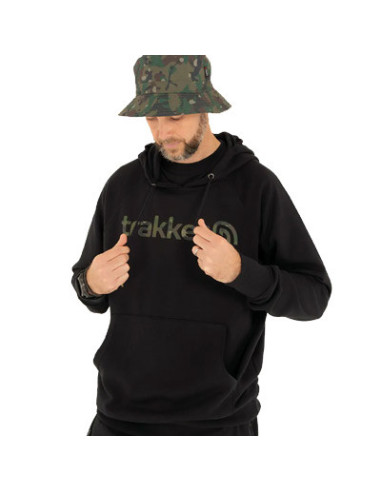 Trakker hoody CR logo black camo talla S
