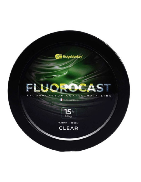 Ridgemonkey fluorocast fluoro coated clear 0.42mm 22lb 1000m