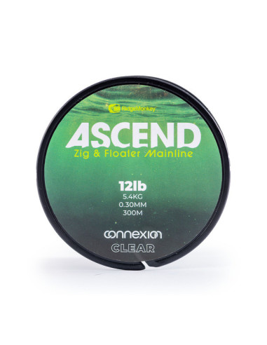 Ridgemonkey ascend zig & floater mainline 0.30mm 300m clear