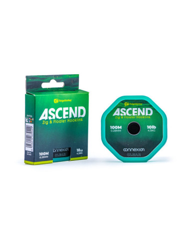 Ridgemonkey ascend zig & floater hooklink 0.28mm 10lb 100m clear