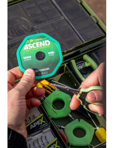 Ridgemonkey ascend zig & floater hooklink 0.28mm 10lb 100m clear