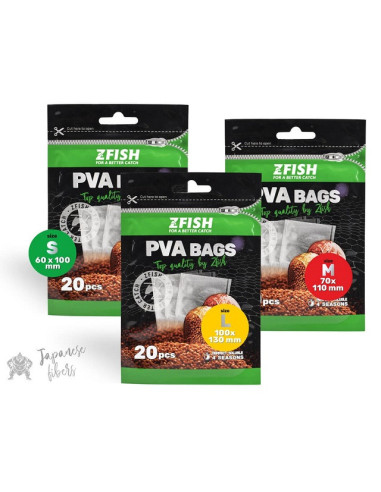 Zfish pva bags medium 70x110mm 2unds