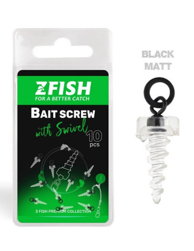 Zfish bait screw with swivel 10unds