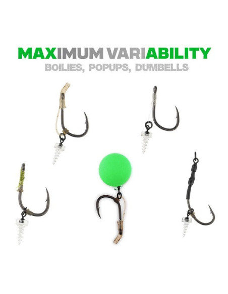 Zfish bait screw with swivel 10unds
