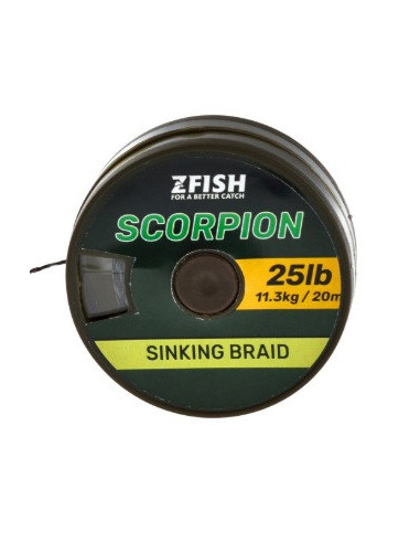 Zfish scorpion sinking braid 20lb 20m