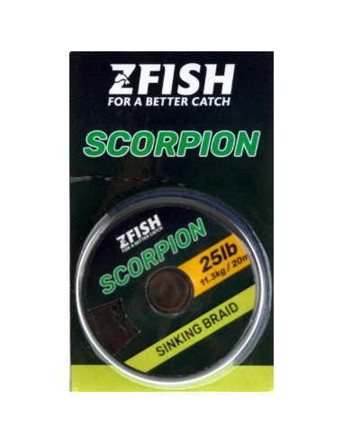 Zfish scorpion sinking braid 20lb 20m
