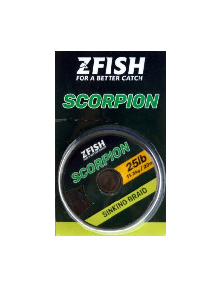 Zfish scorpion sinking braid 25lb 20m