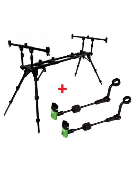 Zfish rod pod construct 3 rod + 2 indicator ZFX