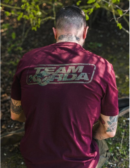 Korda t-shirt TK digi kamo tee burgundy talla S