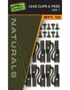 Fox naturals lead clip & peg nº7 10unds