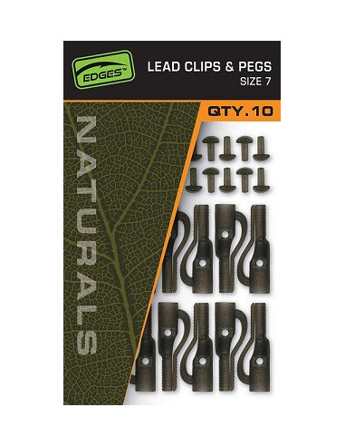 Fox naturals lead clip & peg nº7 10unds