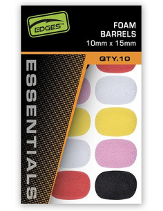 Fox essentials foam barrels mixed 10x15mm 10unds