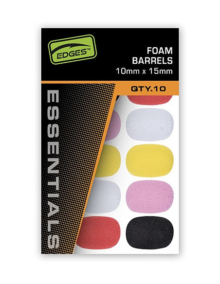 Fox essentials foam barrels mixed 10x15mm 10unds