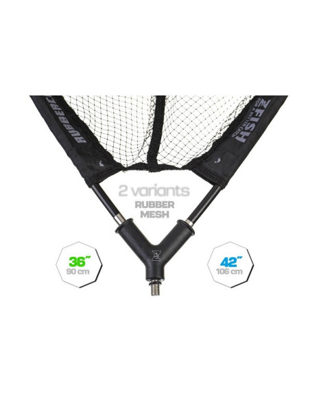 Zfish rubber core landig net 42" (red engomada)