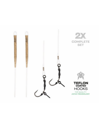 Zfish fluorocarbon ronnie rig nº6 25lb 20cm 2unds