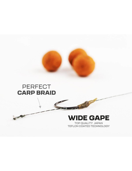 Zfish wide gape carp rig nº6 25lb 20cm 2unds