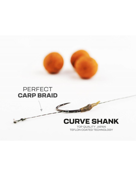 Zfish curve shank carp rig nº4 25lb 20cm 2unds