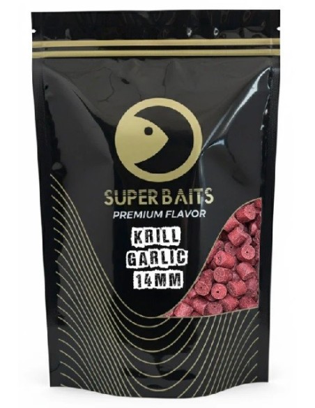 Superbaits pellets krill & garlic 14mm 800gr